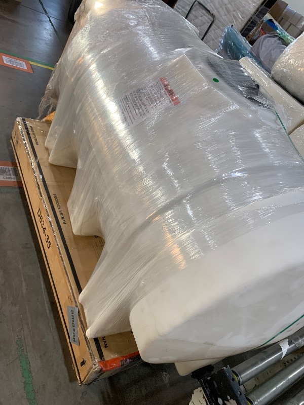 Photo 1 of  RomoTech 325 Gallon Polyethylene Storage Tank with Legs–Heavy-Duty Horizontal Water Storage Tank for Farms, Industrial or Chemical Use–UV-Resistant, Rustproof, BPA-Free Plastic Liquid Tank, 82124259 
