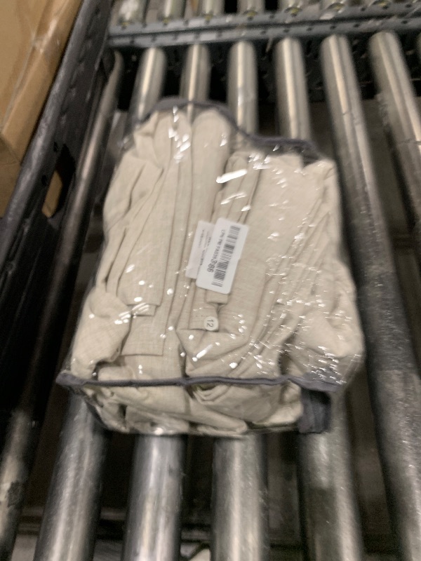 Photo 1 of 100% Blackout Curtains 84 Inch Length 2 Panels Set Farmhouse Style for Bedroom Windows/Living Room Thermal Insulated Neutral Boho Drapes Linen Blend Natural Ivory 7ft Long Hook Belt Pleated/Back Tab