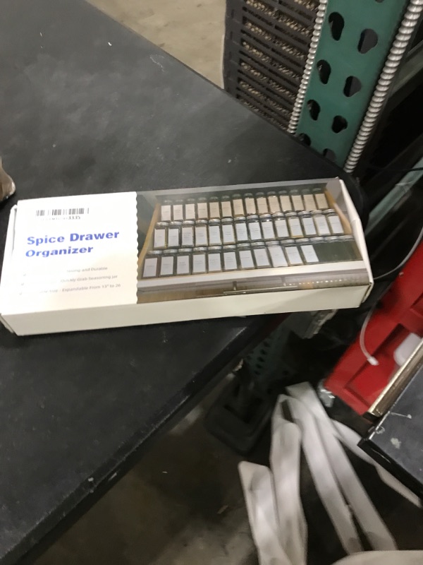 Photo 1 of 19 x 13 Inches Spice Drawer Organizer, 4 Tier Clear Acrylic Expandable In-Drawer Seasoning Jars Rack, Kitchen Drawer Spice Insert Tray for Cabinet/Countertop