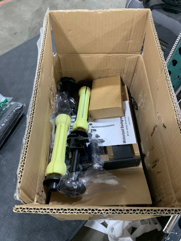 Photo 1 of Alluneitter Electric Backdrop Support System Wall Mount Motorized Electric Photo Background Roller with Remote for Studio Live Game Video Background Home, Compatible with Light Stands, Walls, Ceiling