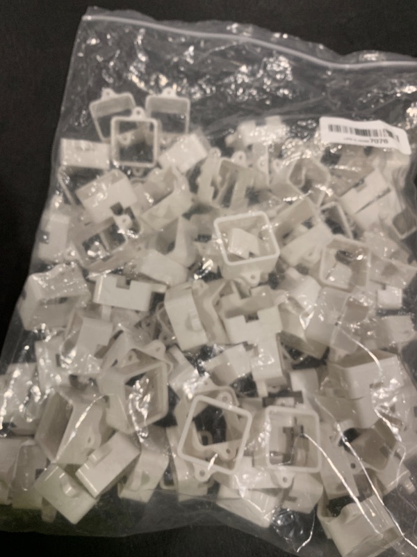 Photo 1 of 100 Pcs White Mounting Brackets, Light Clips W/Screws, Fits Govee RGBIC LED Permanent Outdoor LED Lights Non-Pro/Original H705, Elite Version H805, for Various Surfaces like Wood, Steel Siding etc