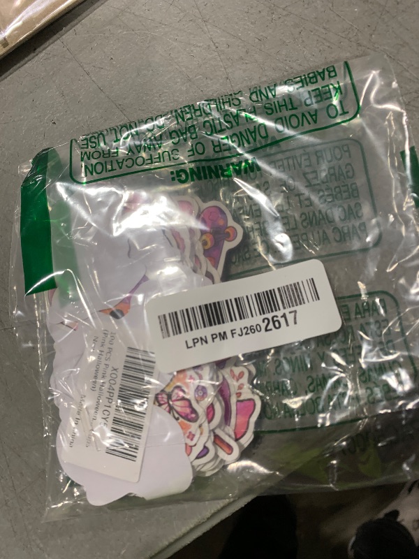 Photo 1 of 100 PCS Pink Halloween Ghost Theme Vinyl Stickers, Cute Ghost Decorative Stickers for Parties, Suitable for Children, Teens, and Adults, Ideal for Water Bottles, Laptops, and Cups