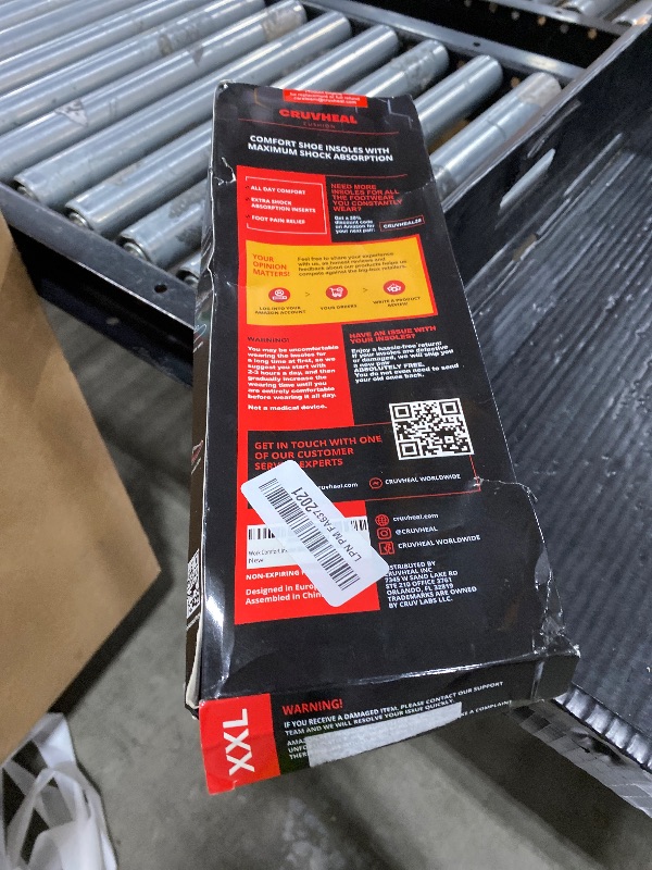 Photo 1 of (New) Work Comfort Orthotic Insoles - Anti Fatigue Shoe Insert Men Women - Low Arch Support - Shock Absorption - Foot Pain Relief - Work Boot Insoles (Black Hexagons, XXL)