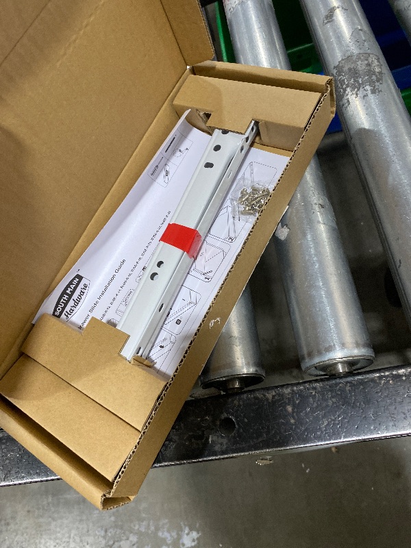 Photo 1 of 10" Bottom-Mount Drawer Slide Kit, Steel Tracks, 1.2 mm Thick, 20-Pair, White Powder Coat Finish