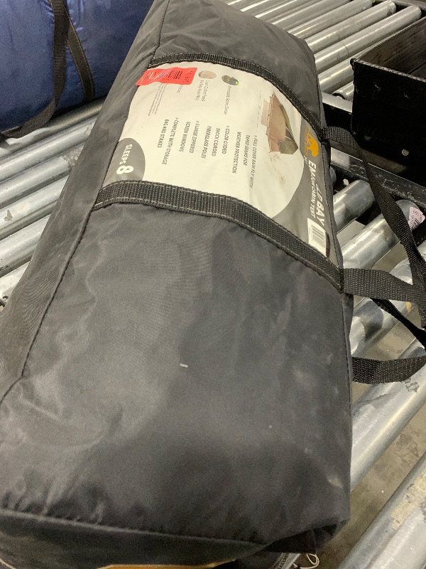 Photo 1 of  8 Person Camping Tent - Large Outdoor Tent with Room Divider and Rainfly - Family Camping House with 2 Doors and 4 Screen Windows by Wakeman Outdoors (