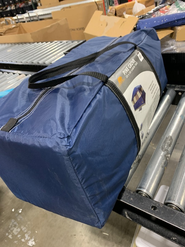 Photo 1 of 10 Person Camping Tent - Large Outdoor Tent with Room Divider and Rainfly - Family Camping House with 2 Doors and 4 Screen Windows by Wakeman Outdoors (Navy)
