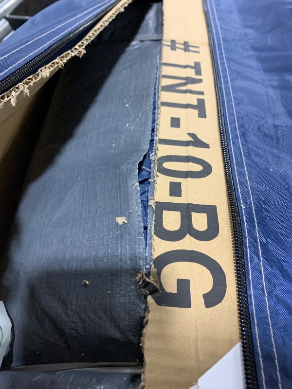 Photo 1 of 10 Person Camping Tent - Large Outdoor Tent with Room Divider and Rainfly - Family Camping House with 2 Doors and 4 Screen Windows by Wakeman Outdoors (Navy)
