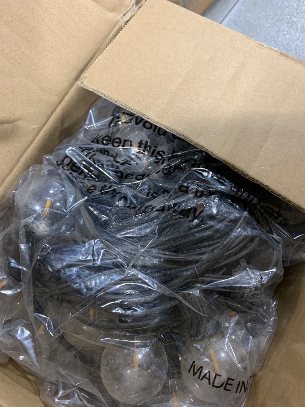 Photo 1 of 100ft 2-Pack Outdoor G40 LED Globe String Lights Dimmable Waterproof Shatterproof Light Strings with 52 Bulbs Connectable Commercial Hanging Lights for Christmas Patio House Backyard Balcony Party