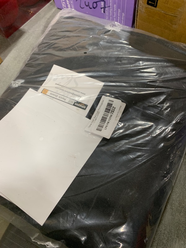 Photo 1 of Porch Shield Patio Table Cover - Waterproof Outdoor Dining Table and Chairs Furniture Set Cover Rectangular - 96 x 48 inch, Black