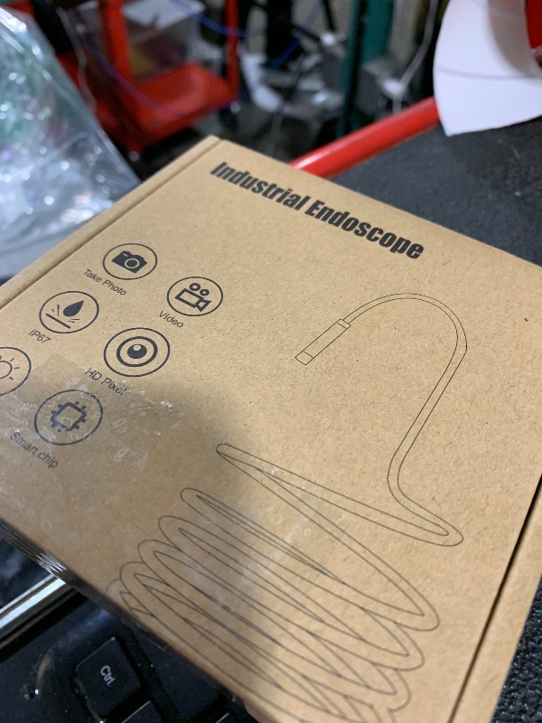 Photo 1 of [Dual-Lens] Endoscope Camera with Light, 1920P HD Borescope with 8+1 Adjustable LED Lights, IP67 Waterproof 16.5FT Semi-Rigid Snake Cord Inspection Camera for iPhone, iPad and Android Phone (Type C)