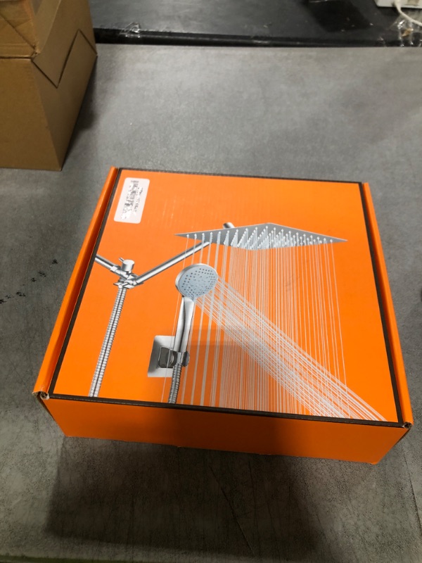 Photo 1 of 10 inch Rainfall Shower Head Combo Stainless Steel, THE FIRST WATERFALL mode, 10 Inch Rain Shower Head with Handheld 6 Spray Modes High Pressure, Overhead Shower Adjustable Extension Arm,Chrome