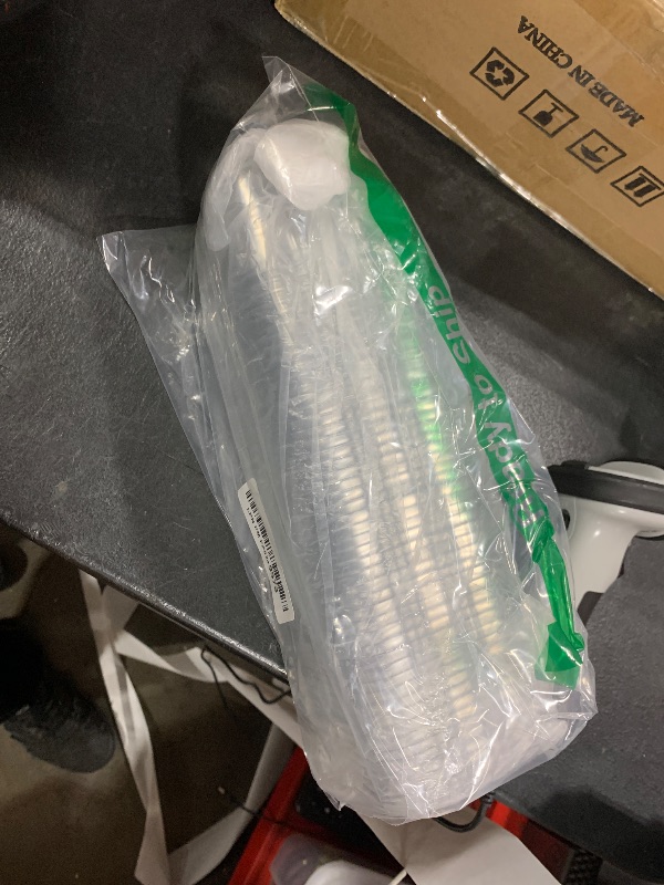 Photo 1 of 100Pcs 8oz Plastic Dessert Cups with Lids and Spoons,Disposable Parfait Cup Square Cake Containers for Party Favor,Mousse,Yogurt,Pudding,Snacks,Fruits,50 Sets