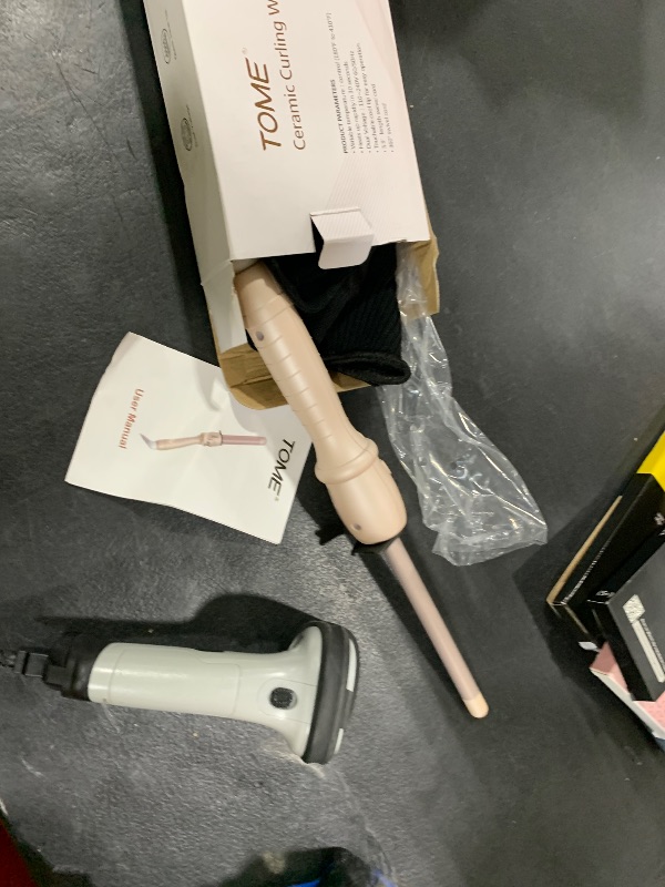 Photo 1 of 1/2 Inch Dual Voltage Hair Curling Wand for Beach Waves, Frizz-Free, and Lasting Curls - Salon Hair Curlers and Styling Tool for Short & Long Hair, Heat Glove Included