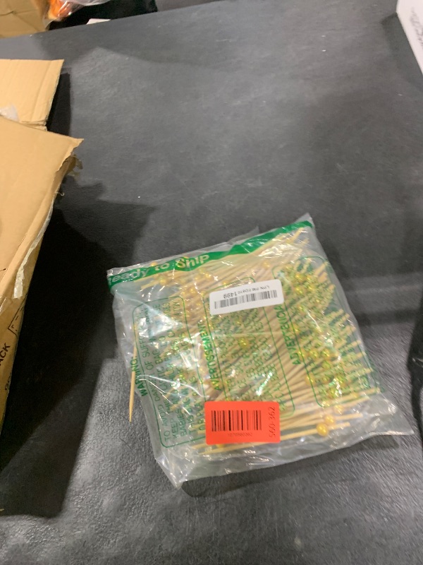 Photo 1 of [300 Pcs] Cocktail Picks Toothpicks for Appetizers - 4.7 inch White Pearl Cocktail Toothpicks for Drinks Charcuterie Accessories Burgers Sandwich Party Decoration