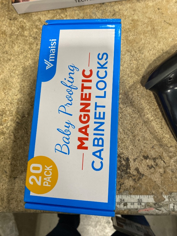 Photo 1 of 20 Pack Magnetic Cabinet Locks Baby Proofing - Vmaisi Children Proof Cupboard Drawers Latches - Adhesive Easy Installation