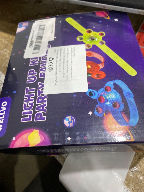 Photo 1 of 12 Pack LED Light Up Fidget Spinner Bracelets Party Favors for Kids 4-8 8-12, Glow in The Dark Party Supplies, Birthday Gifts, Treasure Box Toys, Goodie Bags Stuffers for Kids