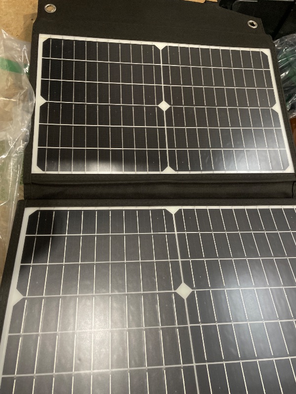 Photo 1 of ***POSSIBLY FOR PARTS/ DOESN'T FUNCTION AT FULL AMP CHARGE***  Extremely Lightweight and Compact Foldable Ecosonique 100W Portable Solar Panels Charger for Camping Power Station, Solar Generators, Cell Phones with USB QC3.0, Type-C PD3.0, Anderson and XT6