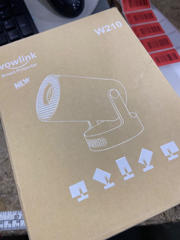 Photo 1 of [Built-in Apps & 2026 Upgraded] Mini Projector with WiFi 6 and Bluetooth 5.4 Support 4K 1080P Auto Keystone 180° Rotatable Projector Portable Compatibile with HDMI/TV Stick/Memory Stick/Laptop, White