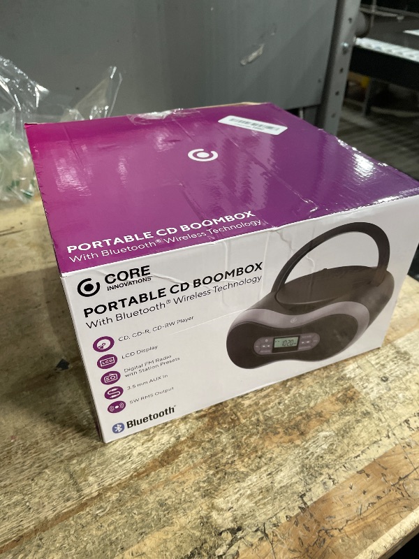 Photo 1 of ***(PARTS ONLY/ NON FUNCTIONAL)***Core Innovations Portable Bluetooth CD Boombox with Digital FM Radio