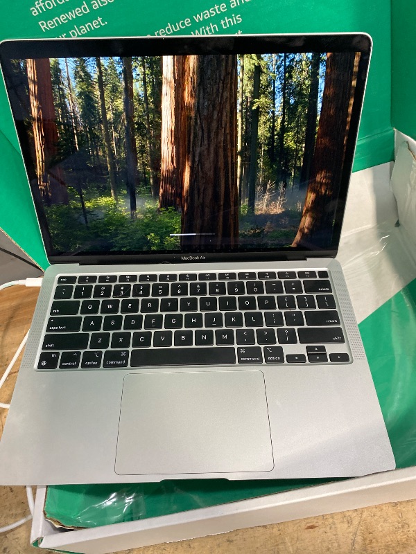 Photo 1 of *locked* Apple Late 2020 MacBook Air with Apple M1 Chip, 13-inch, 8GB RAM, 256GB SSD, Silver (Renewed Premium)
