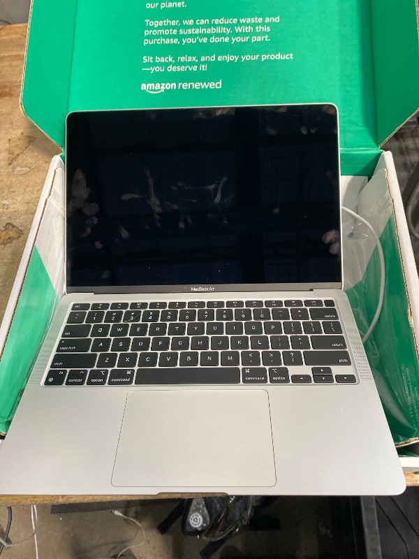 Photo 1 of *locked* Apple Late 2020 MacBook Air with Apple M1 Chip, 13-inch, 8GB RAM, 256GB SSD, Silver (Renewed Premium)