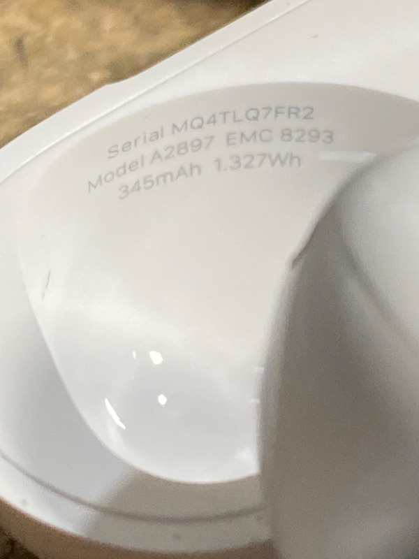 Photo 1 of **LEFT SIDE NON-FUNCTIONAL** Apple AirPods (3rd Generation) Wireless Ear Buds, Bluetooth Headphones, Personalized Spatial Audio, Sweat and Water Resistant, Lightning Charging Case Included, Up to 30 Hours of Battery Life