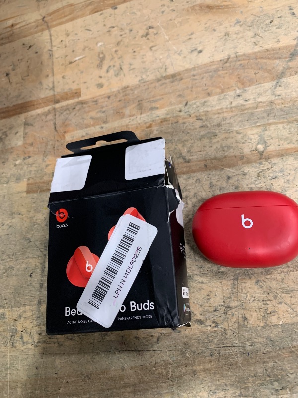Photo 1 of **LOCKED TO SOMEONES FIND MY ICLOUD ACCOUNT**  Beats Studio Buds - True Wireless Noise Cancelling Earbuds - Compatible with Apple & Android, Built-in Microphone, IPX4 Rating, Sweat Resistant Earphones, Class 1 Bluetooth Headphones - Red