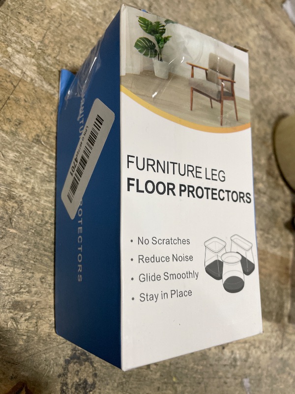 View 2 of 24 Pcs Chair Leg Floor Protectors for Hardwood Floors Silicone Covers Felt Pads Furniture Leg Caps Anti-Scratch Reduce Noise Fit (1-5/16" to 2")