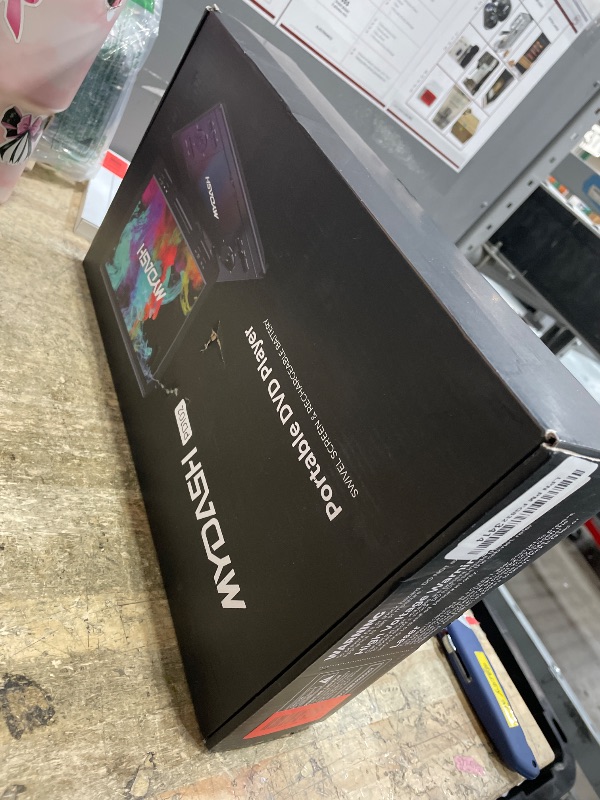 Photo 1 of ***(MISSING CORDS/ UNABLE TO TEST)***MYDASH?14.9''?Portable? DVD? Player? with? 12.5" Swivel ?Screen?–?Rechargeable? Car? DVD? Player,? Portable &?Travel,? Region?Free ?Personal ?DVD ?Player? Portable,? USB/SD ?Support