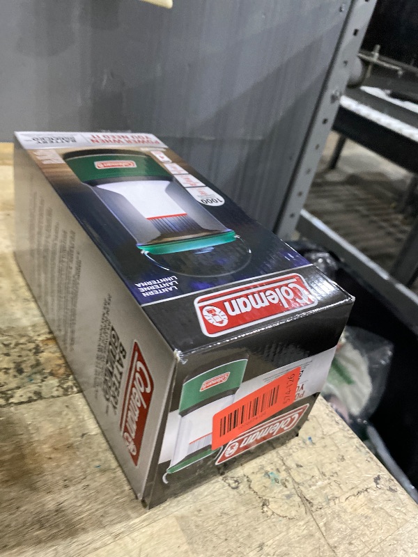 Photo 1 of **needs new lid**Coleman 1000L LED Lantern with Enhanced Battery Protection, Water-Resistant, Batteries Last up to 25% Longer Than Other Lanterns, Great for Camping, Power Outage, Emergencies, & More