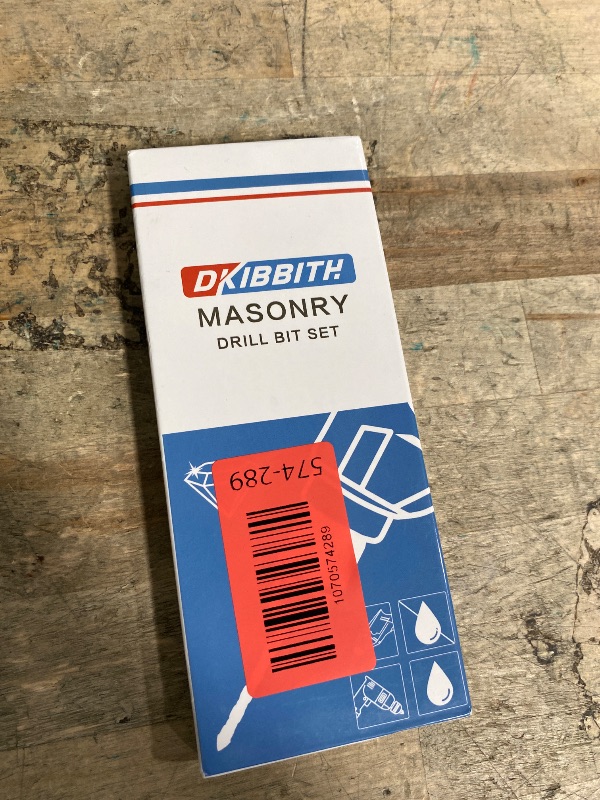 Photo 1 of 10-Piece Masonry Drill Bit Set for Concrete Tile Glass Ceramic Brick,1/8 to 1/2 Inch Drilling Bits with Triangle Handle,Tungsten Steel Alloy Tip.?Black?