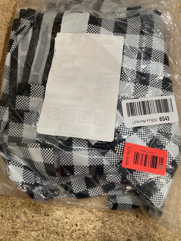 Photo 1 of 100 Count - 10x13 inch Poly Mailers Black Gingham Plaid Shipping Bags,Mailing Envelope with Self Seal Strip
