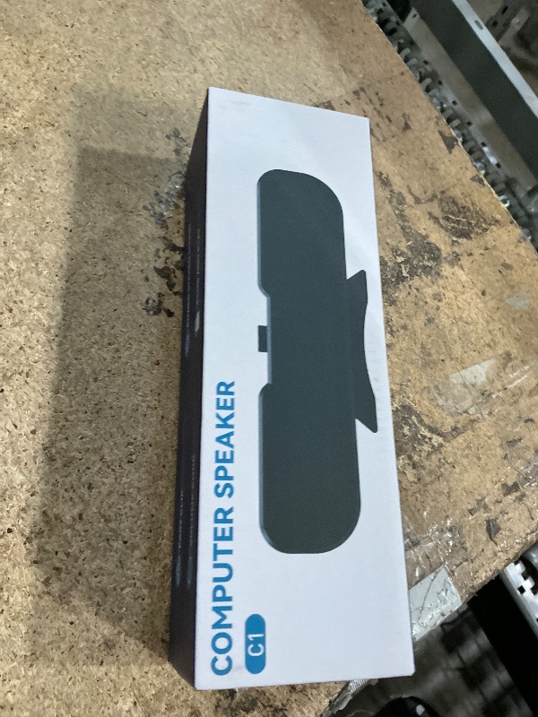 Photo 1 of Cirqon Computer Speakers for Desktop PC Monitor, Easy Volume Knob, Sturdy Clamp, Basic Sound, Laptop Speakers with Compact Design, USB/USB C Adapter for Power and Audio(Black)