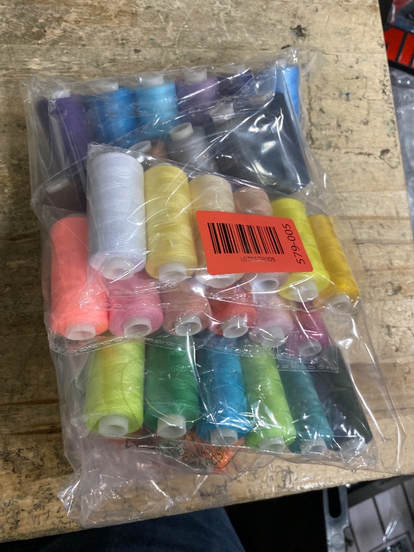 Photo 1 of **MISSING PCS** Eoehro 72pcs Sewing Thread Kit, 36 Colors, 400 Yards per Spool Polyester Thread, Prewound Bobbins, Sewing Machine Threads