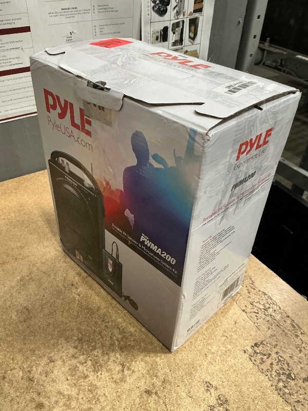 Photo 1 of ***PARTS ONLY***Pyle Portable PA Speaker & Microphone System - FM Stereo Radio, Built-in Rechargeable Battery, Aux & Microphone Inputs, Includes Beltpack, Hand-held Headset & Lavalier Mics - Black