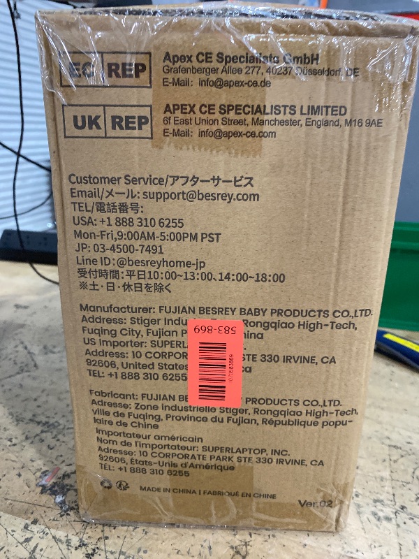 Photo 1 of (USED) besrey Baby Backpack Carrier, Toddler Hiking Backpack with Safety 3-Height Seat, Adjustable Straps&Waist Belt, Foldable Frame Lightweight Large Capacity Child Carrier for Hiking (Black)