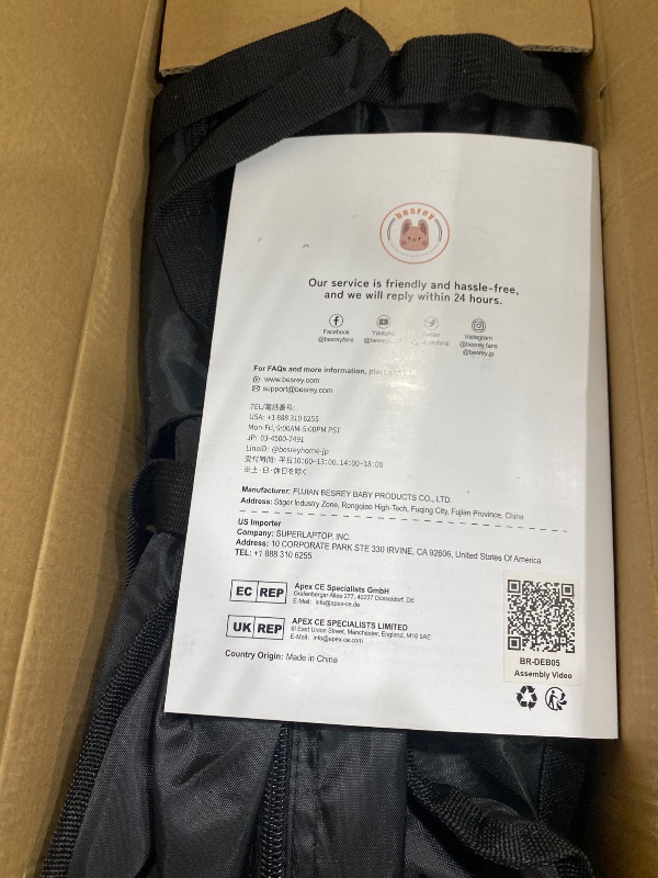 Photo 1 of (USED) besrey Baby Backpack Carrier, Toddler Hiking Backpack with Safety 3-Height Seat, Adjustable Straps&Waist Belt, Foldable Frame Lightweight Large Capacity Child Carrier for Hiking (Black)