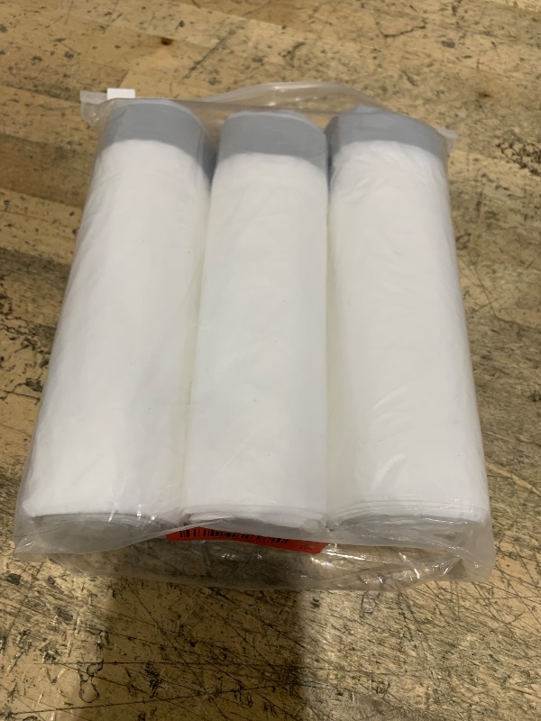 Photo 1 of 15 Gallon Trash Bags Drawstring, JUKFITA Tear-Free Tall Garbage Bags, 33 Count White Trash Bags Unscented for Kitchen Bathroom Office Outdoor
