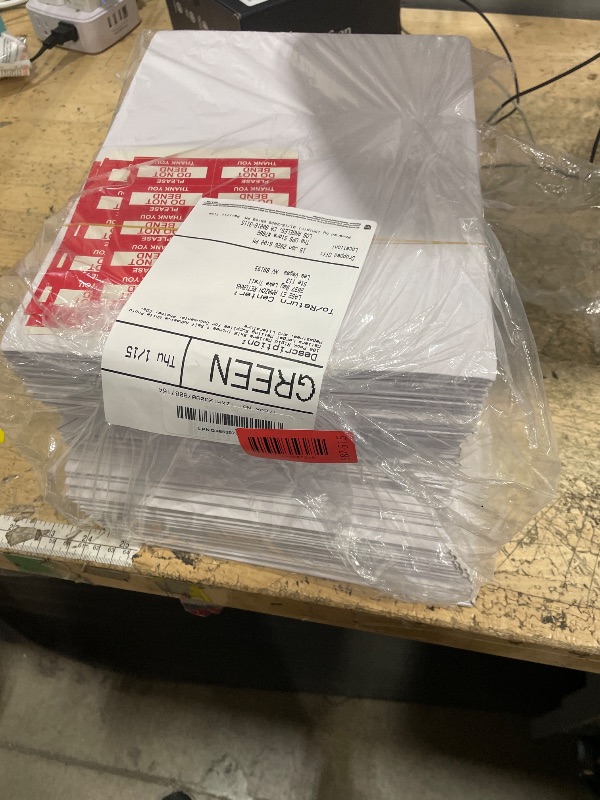 Photo 1 of 100 Pack Rigid Mailers 9x12 inches – Self Adhesive White Photo Mailers Large– Mailing Supplies for Documents, Photos, CDs, Magazines, and Literature