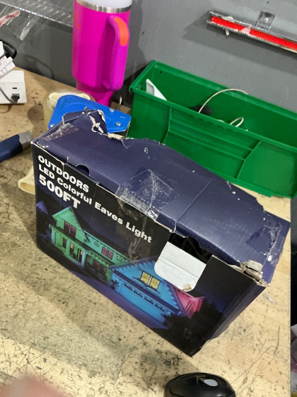 Photo 1 of ***MISSING PARTS***
INZIDOL Permanent Outdoor Lights,500FT RGB Eave Light,IP67 Waterproof Lighting for House,Smart LED with App/Remote Control for Outdoor Decor,Garden Decor,Party,Holiday