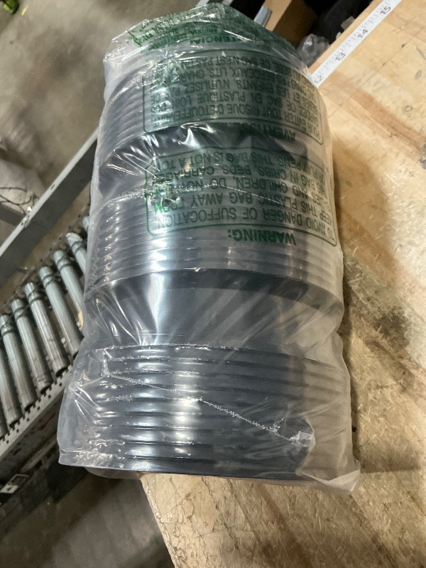 Photo 1 of [30 Pack 16 OZ Bowls] Edge Collection Black Plastic Party Bowls Premium heavyweight Elegant Disposable Tableware Dishes