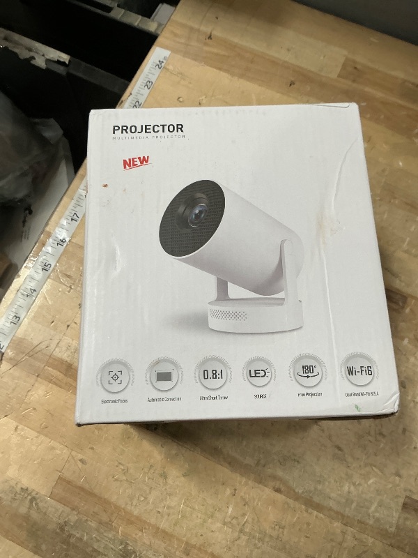 Photo 1 of [Electric Focus]Mini Portable Projector with 4K Support, Bluetooth 5.4 WIFI6, 5watt Sound Base Speaker, 260 ANSI, Android 11, 210° Rotation , Auto Keystone Correction Video Projector HY300 PLUS