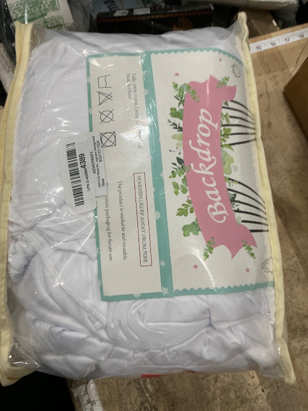 Photo 1 of 20ft×15ft White Backdrop Curtain for Parties, Wrinkle Free Polyester Panels 5x15ft Photo Backdrop Drapes Extra Long Back Drop Cloth for Wedding Birthday Baby Shower Photography Background