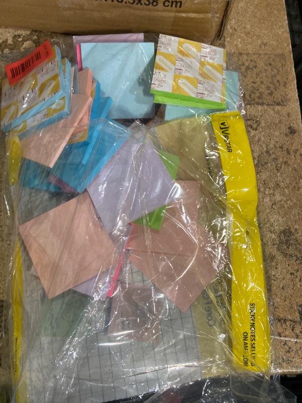 Photo 1 of (36 Pack) Sticky Notes 3x3 in Post, 9 Bright Colors Self-Stick Note Pads it, Strong Adhesive, Easy to Post for Home, Office, Notebook Unknown if missing Pads