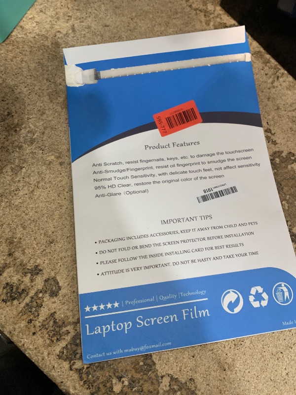 Photo 1 of 2-Pack 15.6 Inch Laptop Screen Protector for 15.6" HP/Dell/Sony/Samsung/Lenovo/Acer/MSI/LG/Razer/Toshiba/Asus 15.6" 16:9 Aspect Laptop, High Definition Anti-Scratch Clear Shield (345x194mm/ W x H)