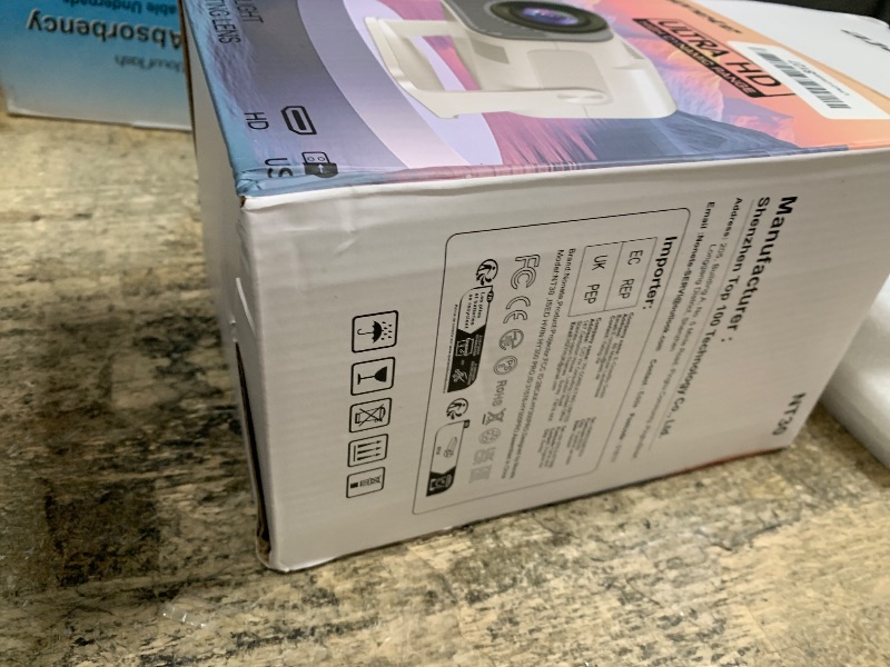 Photo 1 of [Projector 2026 Upgraded] Mini Projector Support 4K 1080P Auto Keystone 270°Rotatable with WiFi 6 and Bluetooth 5.2 Projector Portable Compatibile with HDMI/TV Stick/Memory Stick/Laptop,White