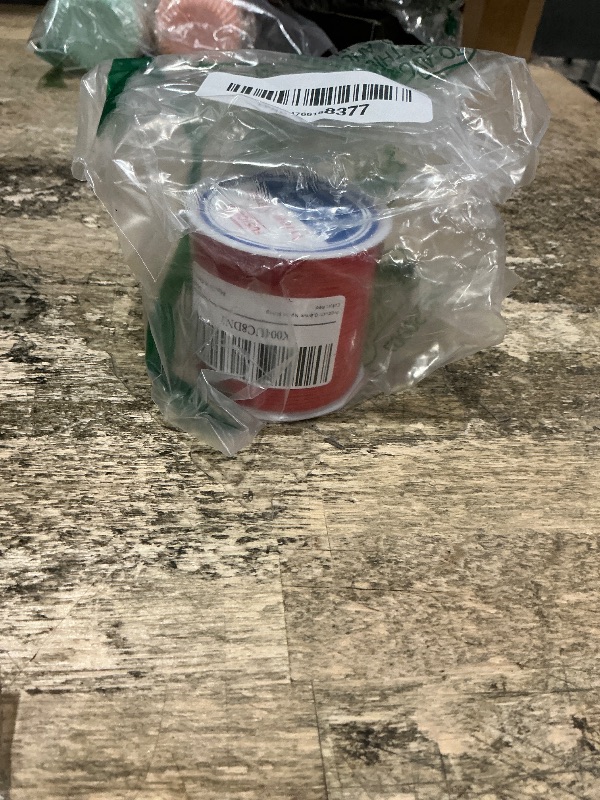 Photo 1 of 0.8mm Nylon Cord for Bracelet Making, 360Ft Strong Non-Stretch Craft String for Braiding, Colorfast Nylon Braided Thread for DIY Bracelets, Macrame, Keychains, Dream Catchers (Red)