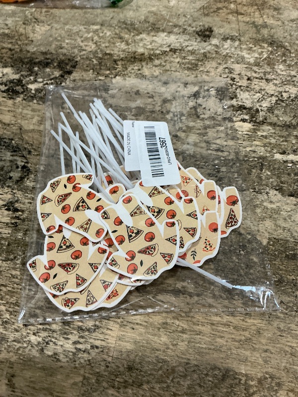 Photo 1 of 24PCS Pizza Onesie Baby Shower Cupcake Toppers Pizza Baby Shower Decorations Pizza Party Decorations for Cake Decor