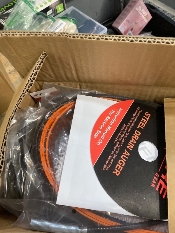 Photo 1 of ?New?50 FT Double Mode Drain Snake Tools, 11-in-1 Drain Auger for Sink and Drain Unblocking, Plumbing Snake for Kitchen, Bathrom and Shower Sink, Snake for Real DYIs (Red)