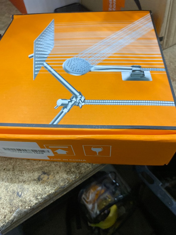 Photo 1 of 10 inch Rainfall Shower Head Combo Stainless Steel, THE FIRST WATERFALL mode, 10 Inch Rain Shower Head with Handheld 6 Spray Modes High Pressure, Overhead Shower Adjustable Extension Arm,Chrome